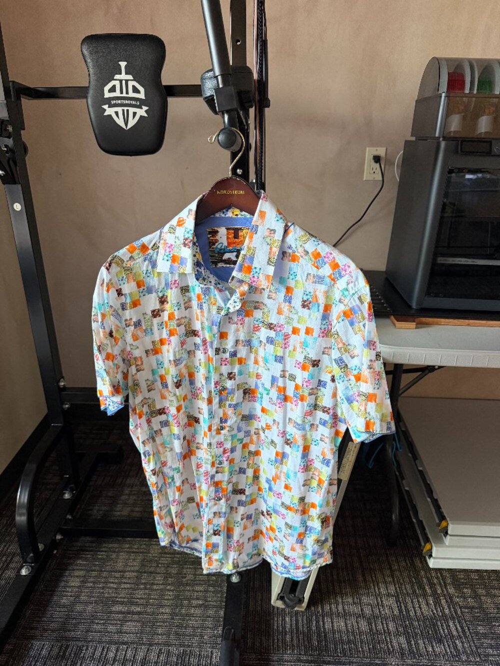 Robert Graham Multicolor Mosaic Short Sleeve Shirt Men’s M